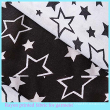 Five Stars Pattern 100 Viskose Rayon Stoff für Hemd / Bluse / Kleid